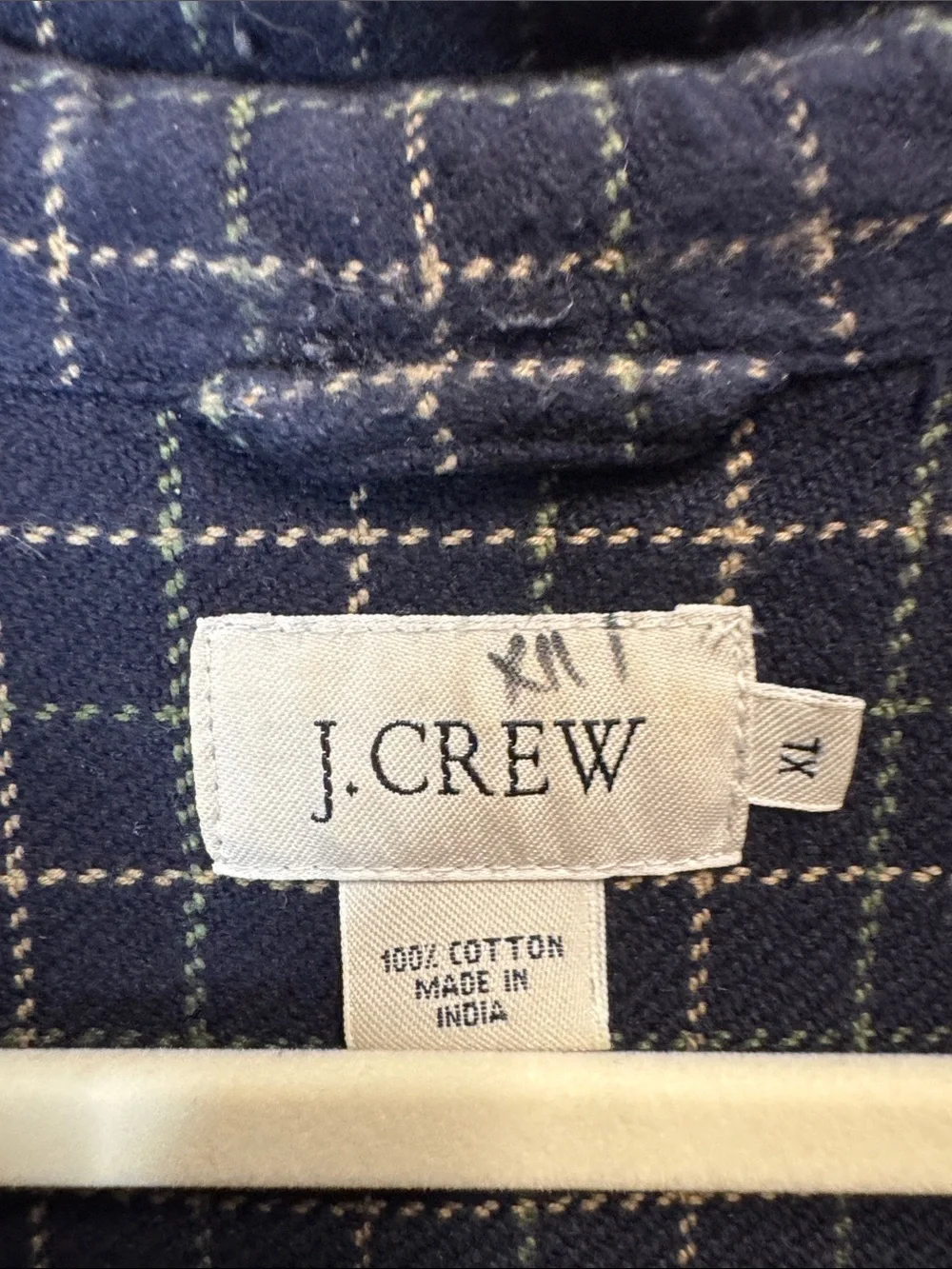 J. Crew Navy Windowpane Button-Down Shirt N0468